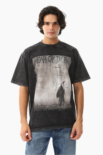 تي شيرت سهل الارتداء برقبة دائرية