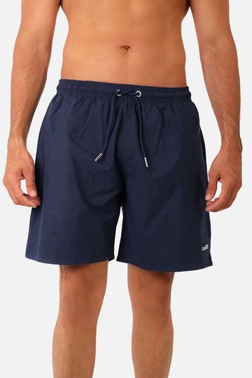 Side Pockets Plain Swim Shorts Navy