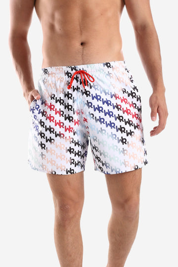 Side Pockets Crabs Patterned Board Shorts-SwuimSuit