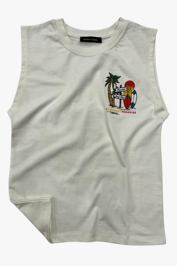 Printed Cut T-Shirt Kids– Off White