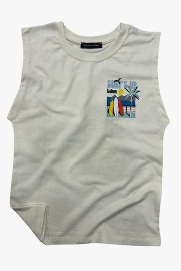 Printed Cut T-Shirt Kids– Off White
