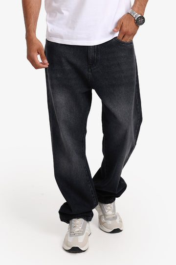 Men's Wide Leg Jeans – Black