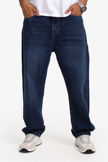 Men's Wide Leg Jeans – Navy Blue