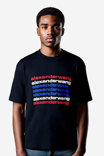"Alexanderwang"Comfy Printed Black T-Shirt