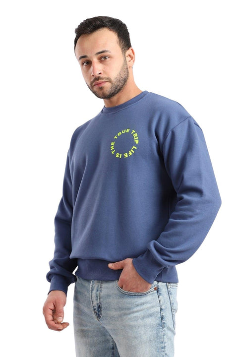 Side Pocket Full Sleeves Sweatshirt – Indigo