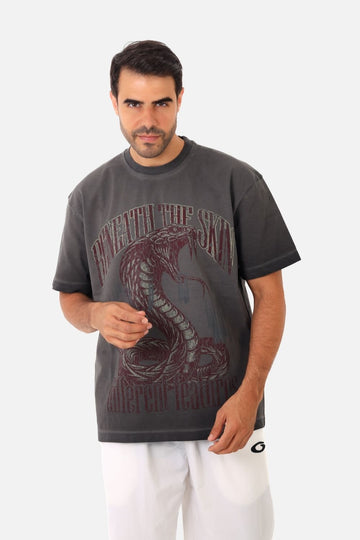 Comfy Round Neck T-shirt - Grey