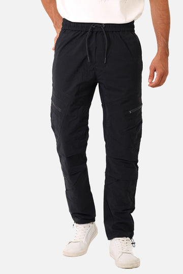 Slip On Plain Beige Practical Joggers
