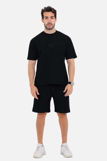 Printed Black Cotton Men Pajama