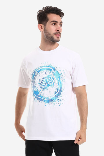 " Printed Patterne Slip On Round Neck T-Shirt