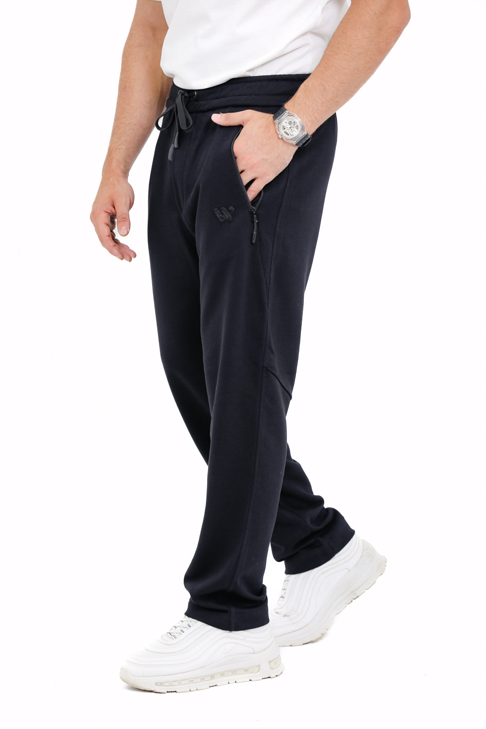 Elastic Waist With Drawstring Comfy Black Pants