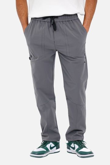 Slip On Plain Grey Practical Joggers
