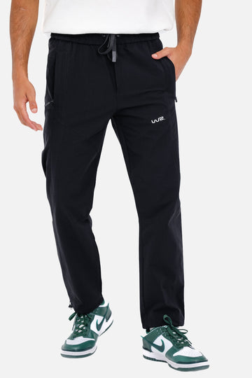 Slip On Plain Black Practical Joggers
