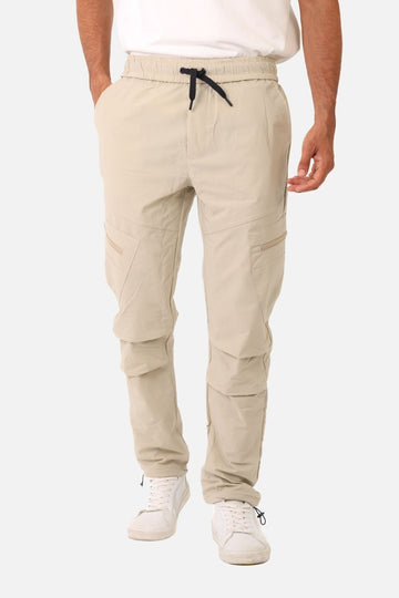 Slip On Plain Black Practical Joggers