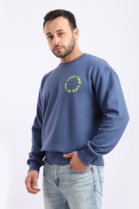 Side Pocket Full Sleeves Sweatshirt – Indigo