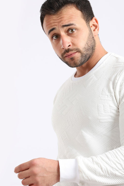 Cotton Sweatshirt With Waterproof Accent