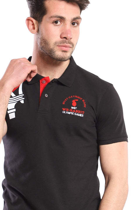 Red Right Sleeve Polo Shirt