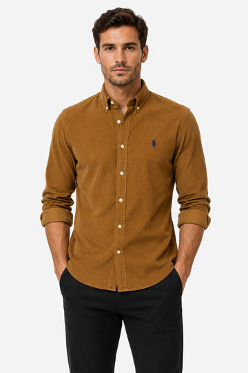 “Slim Fit Caffe Cotton Shirt for Men”-Polo
