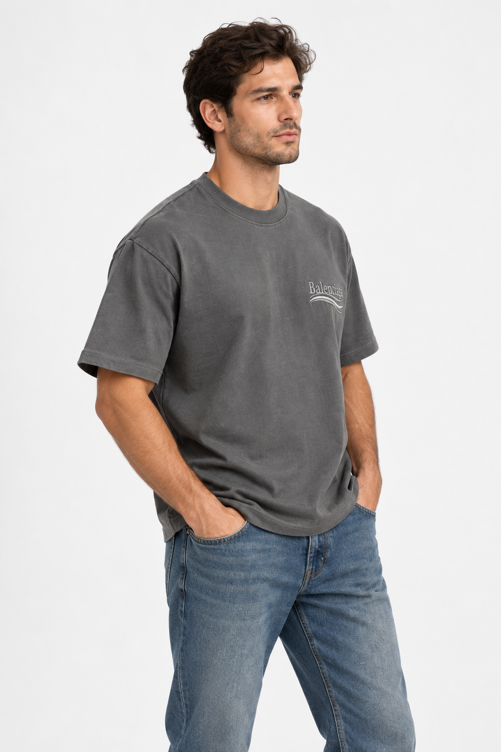 T-Shirt Balenciaga with Embroidered Logo – Soft & Comfortable For Men