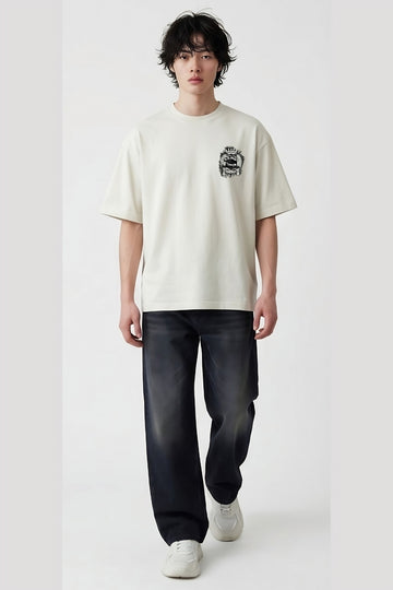 T-Shirt Balenciaga with Print & Embroidery – Premium Cotton Crew Neck Casual Streetwear Tee For Men