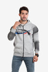 Front Zipper Winter Zip Through Sweatshirt - Grey