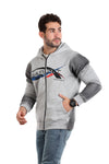 Front Zipper Winter Zip Through Sweatshirt - Grey