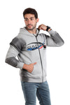 Front Zipper Winter Zip Through Sweatshirt - Grey