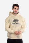 Trendy Printed Beige Hoodie