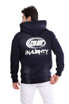 Trendy Printed Navy Blue Hoodie