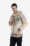 Beige Sandstone Zip-Up Sweatshirt