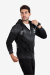 Black Sandstone Zip-Up Sweatshirt