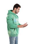 Midnight Green Printed Hoodie