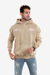 "RSTA" Beige Printed Hoodie