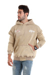 "RSTA" Beige Printed Hoodie