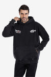 "RSTA" Black Printed Hoodie