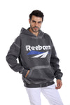 "Reeborn" Black Printed Hoodie