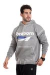 "Reeborn" Grey Printed Hoodie