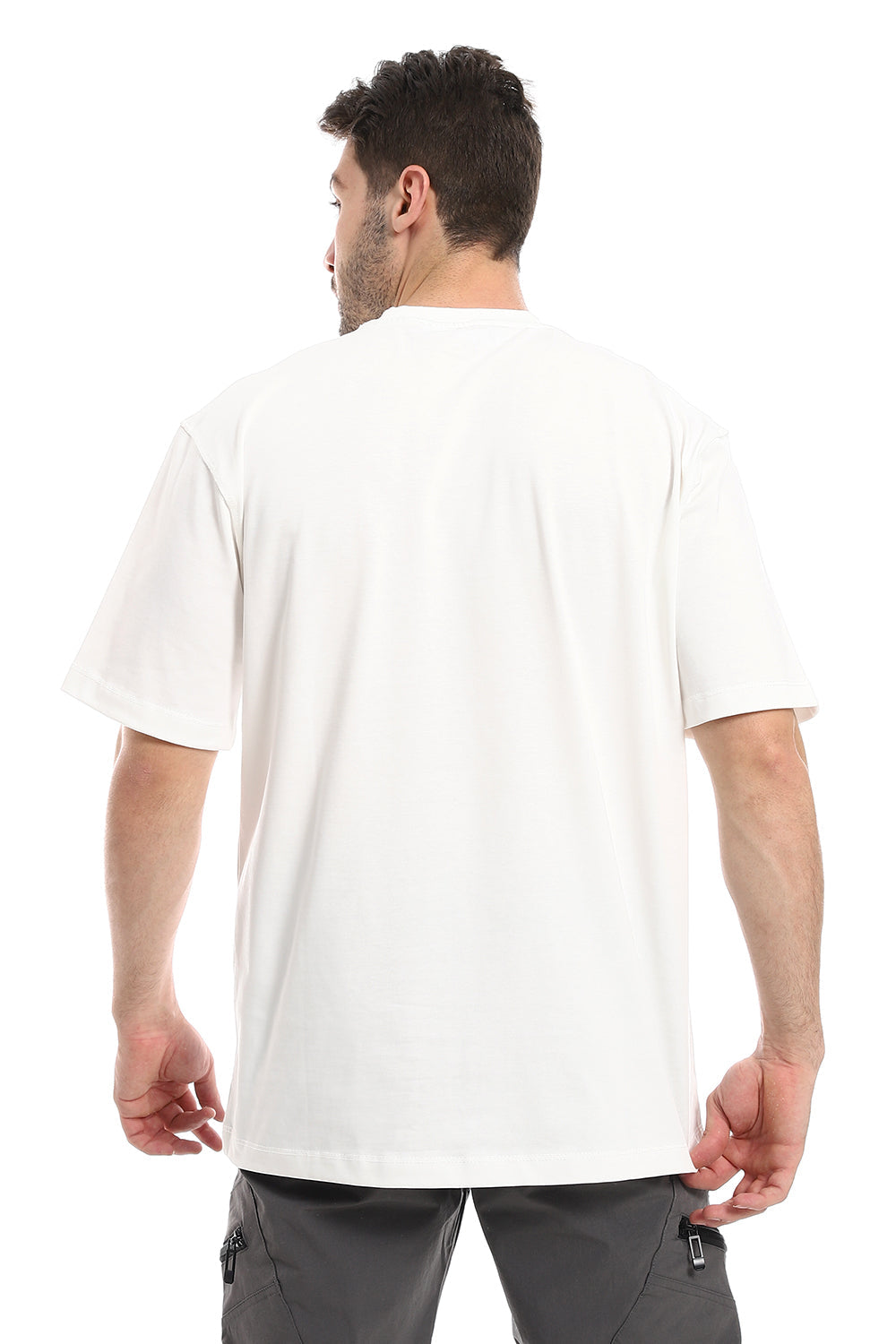 Slip On Trendy Printed T-Shirt - White & Purple