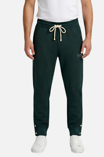 Men’s Casual Tapered Jogger Pants with Adjustable Drawstring – Olive