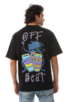 "Off Beats" Printed White T-Shirt