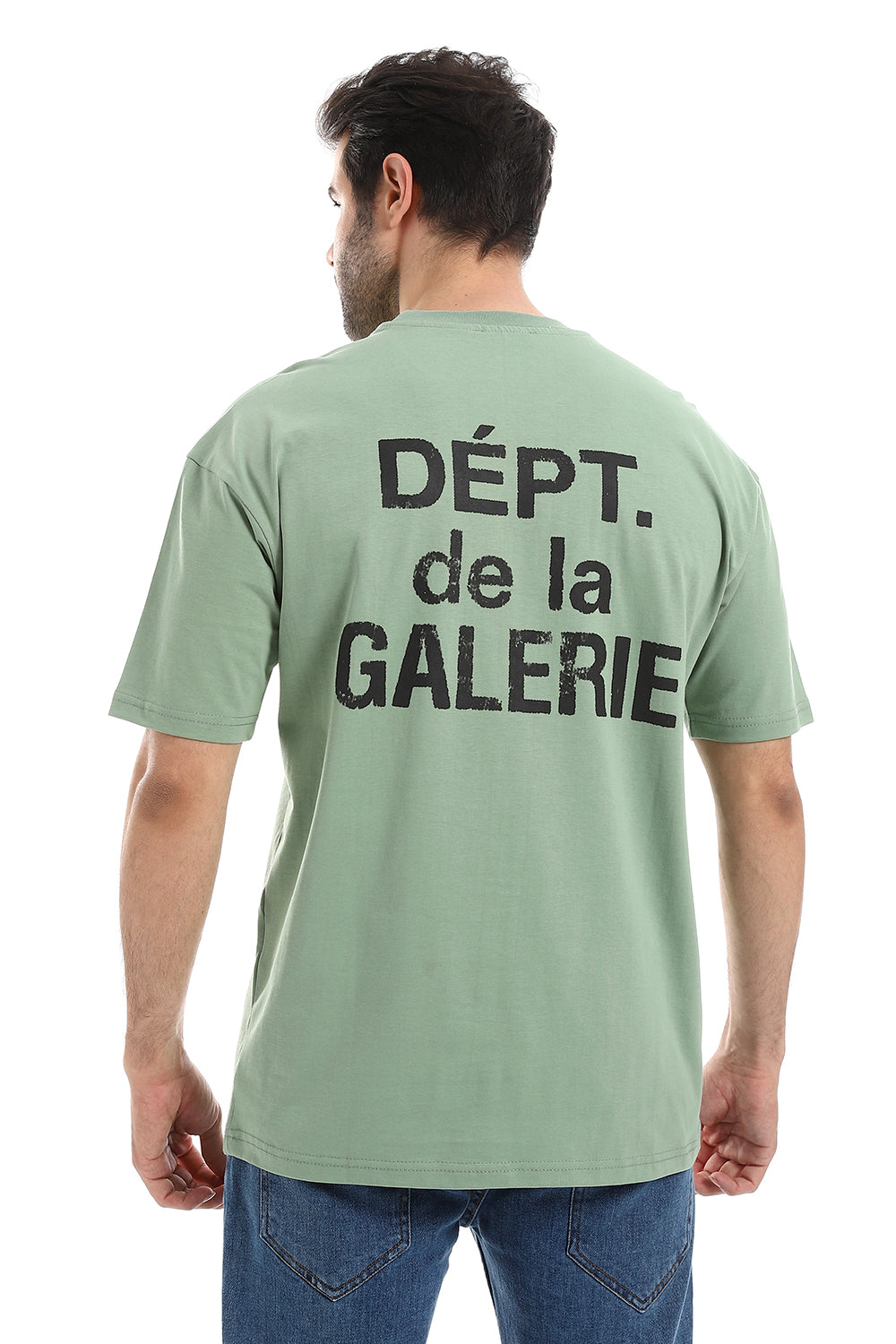 Dept?de la Galerie Chest & Green Print Over Cashmere Tee