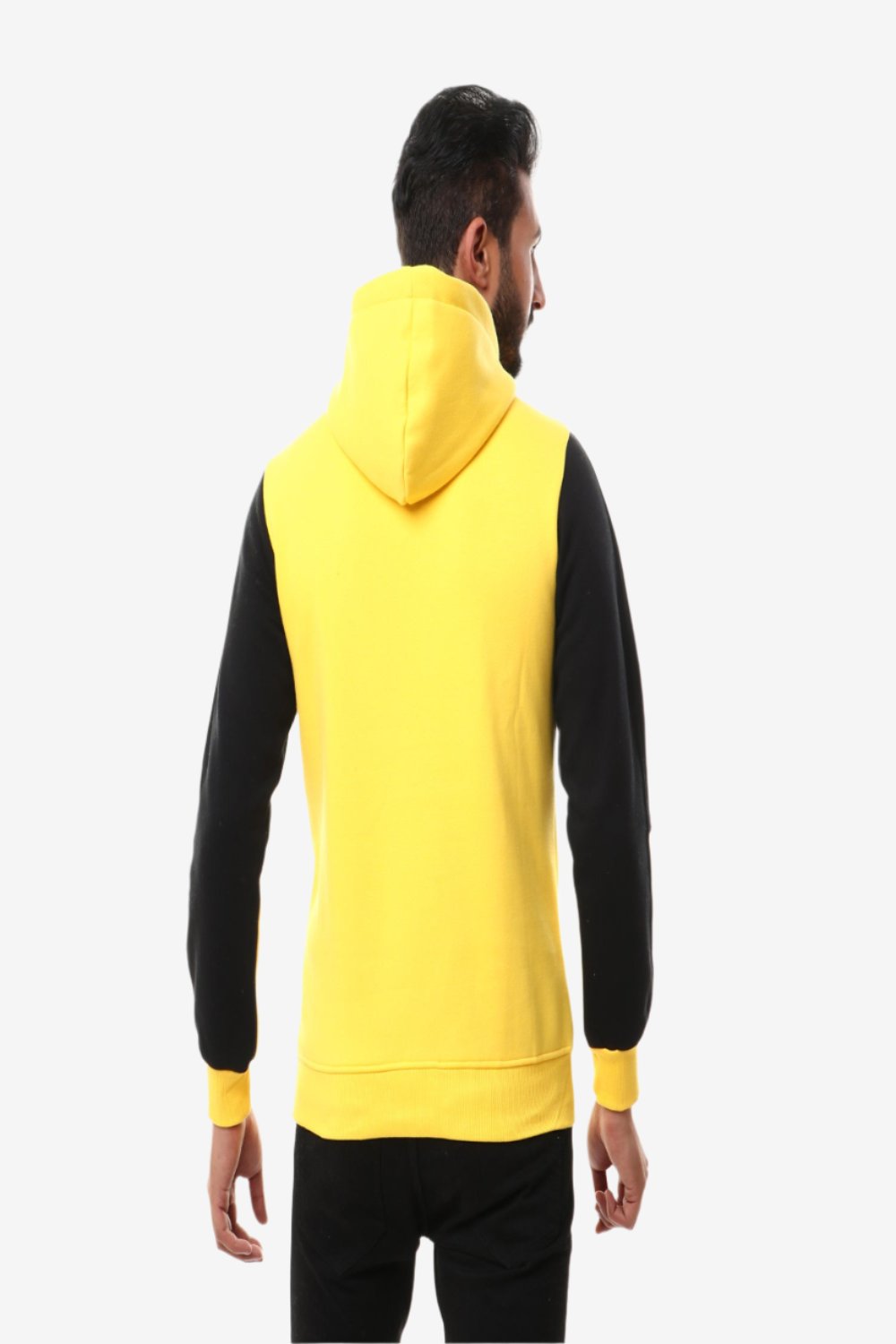 Bi-Tone Hooded Neck Printed Hoodie