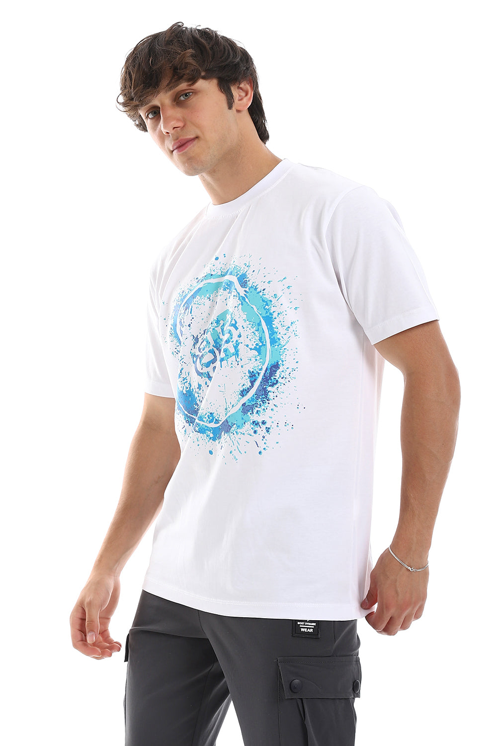 " Printed Patterne Slip On Round Neck T-Shirt