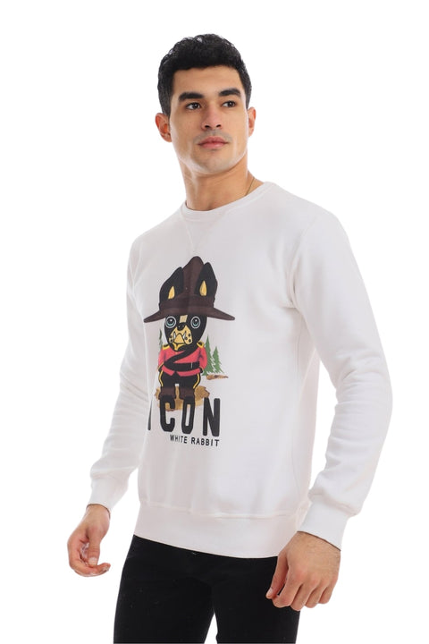 Round Neck Printed Coziness Sweatshirt