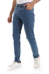 Slim Fit Solid Cottton Jeans - Blue Jeans