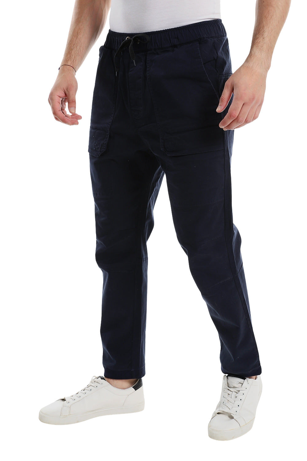 Five Pockets Elastic Waist Gabardine Pants