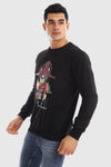 Round Neck Printed Coziness Sweatshirt