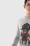 Round Neck Printed Coziness Sweatshirt