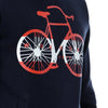 Bi-Tone Printed Bike Hoodie - Navy Blue