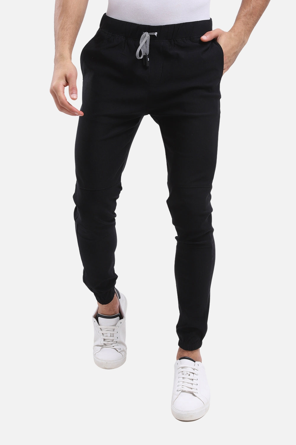 jebarden -Side Zipped Pockets Black Pants