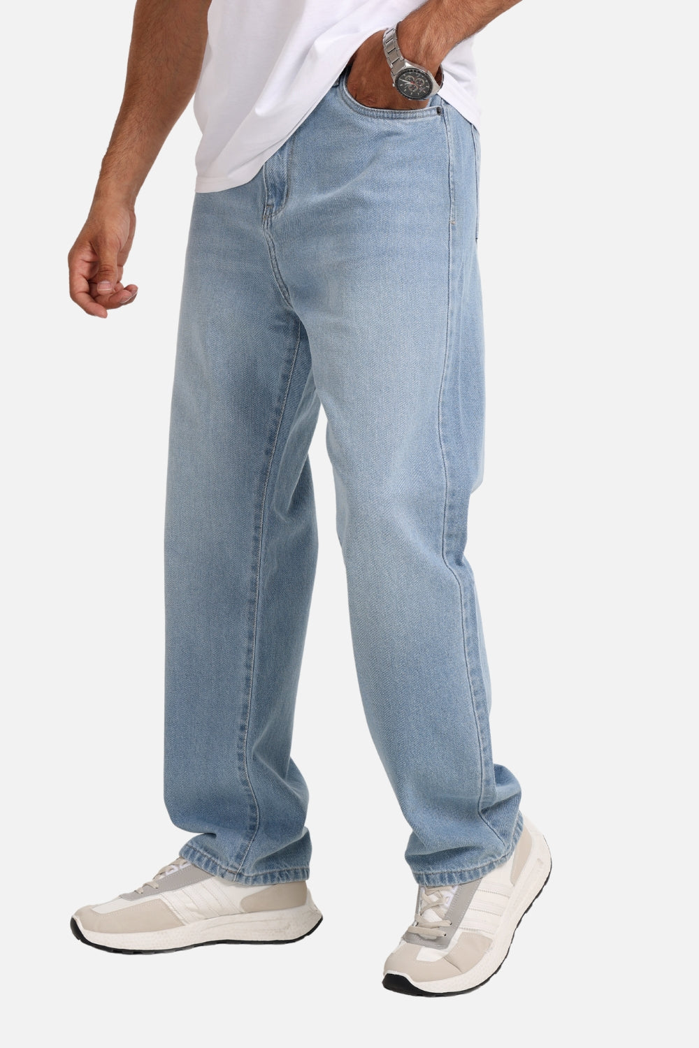 Men's Wide Leg Jeans – Light Blue